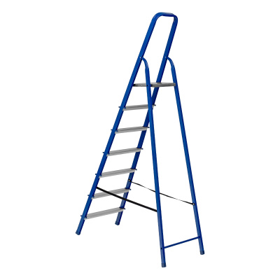 Стремянка, 7 ступеней, стальной профиль, алюминиевые ступени Сибртех по ценам производителя в Воронеже с доставкой по всей России