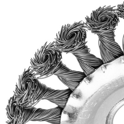 Щетка для УШМ 125 мм, посадка 22.2 мм, плоская, крученая проволока 0.5 мм Matrix по ценам производителя в Воронеже с доставкой по всей России