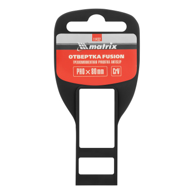 Отвертка Fusion, PH0 х 80 мм, CrV, трехкомпонентная рукоятка "Anti slip" Matrix по ценам производителя в Воронеже с доставкой по всей России