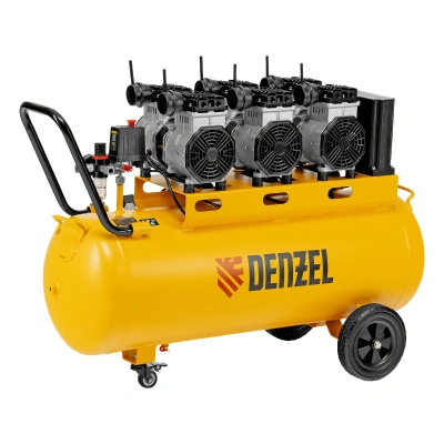 Компрессор безмасляный, малошумный DLS 3300/100, 3300 Вт,3x1100, 100 л, 570 л/мин ,блок управления Denzel по ценам производителя в Воронеже с доставкой по всей России