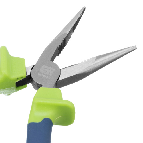 Длинногубцы прямые, 160 мм, двухкомпонентные рукоятки Сибртех по ценам производителя в Воронеже с доставкой по всей России