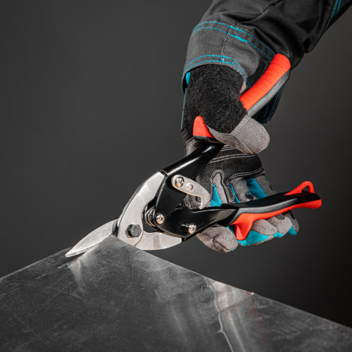 Ножницы по металлу, 250 мм, пряморежущие, для тонкого металла, обрезиненные рукоятки Matrix по ценам производителя в Воронеже с доставкой по всей России