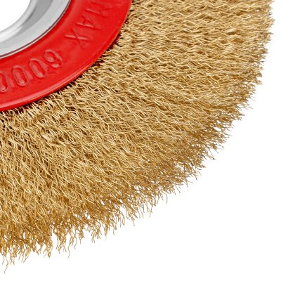 Щетка для точила, 175 мм, посадка 32 мм, плоская, латунированная витая проволока Matrix по ценам производителя в Воронеже с доставкой по всей России