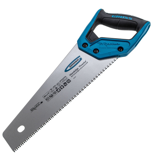 Ножовка по дереву "PIRANHA", 300 мм, 7 TPI, 3D-зуб, двухкомпонентная рукоятка Gross по ценам производителя в Воронеже с доставкой по всей России