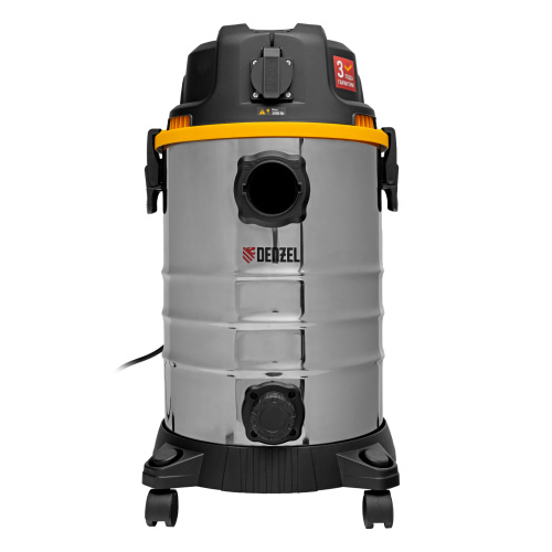 Пылесос строительный RVC30, 1400 Вт, бак 30 л, шланг 3 м, розетка с автосинхр. Denzel по ценам производителя в Воронеже с доставкой по всей России