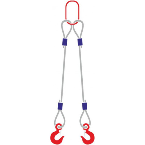 Строп канатный 2СК,  с 2 крюками 4Т x 4М по ценам производителя в Воронеже с доставкой по всей России