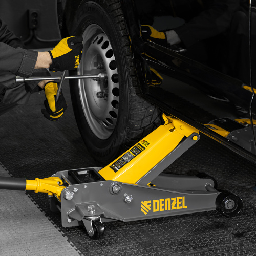Домкрат гидравлический подкатной, 3 т, 125-470 мм, быстрый подъем, проф. Denzel по ценам производителя в Воронеже с доставкой по всей России