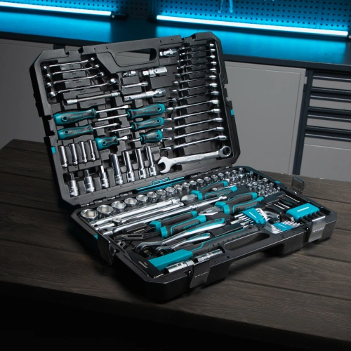 Набор инструментов, 1/4", 1/2", CrV, 120 зубьев, 115 предметов Gross по ценам производителя в Воронеже с доставкой по всей России