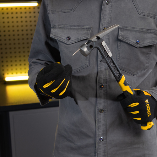 Молоток строительный 450 г, цельнокованый,боек с магнитом, двухкомп. обрезин. рук-ка Denzel по ценам производителя в Воронеже с доставкой по всей России