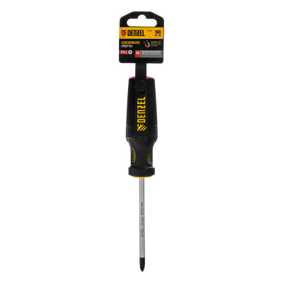 Отвертка, PH2х100 мм, S2, 3к рукоятка Denzel по ценам производителя в Воронеже с доставкой по всей России