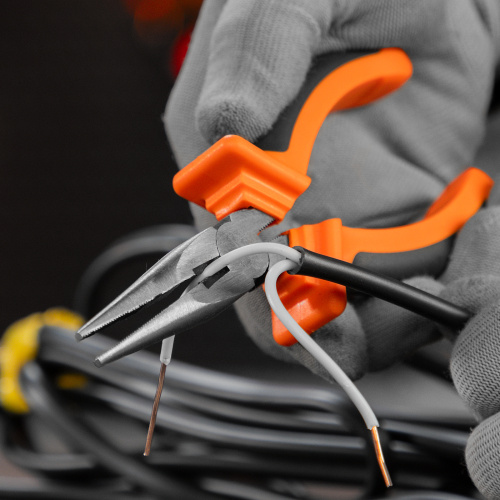 Длинногубцы прямые Comfort, 160 мм ,шлифованные, двухкомпонентные рукоятки Sparta по ценам производителя в Воронеже с доставкой по всей России