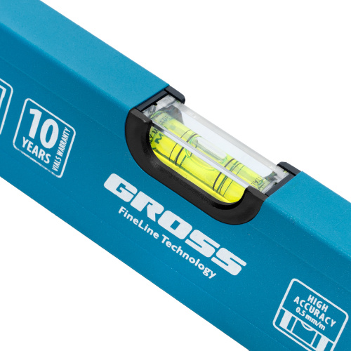 Уровень алюминиевый усиленный, 1800 мм, 3 глазка Gross по ценам производителя в Воронеже с доставкой по всей России