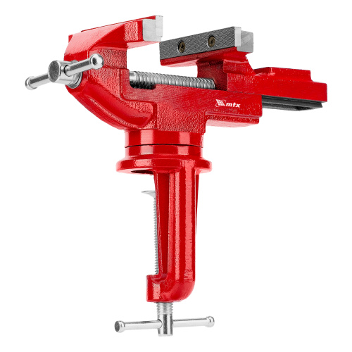 Тиски слесарные, 80 мм, настольные, поворотные, c наковальней MTX по ценам производителя в Воронеже с доставкой по всей России