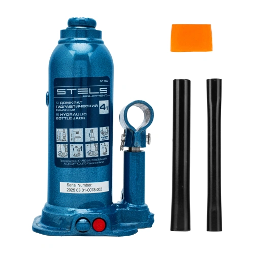 Домкрат гидравлический бутылочный, 4 т, h подъема 188-363 мм Stels по ценам производителя в Воронеже с доставкой по всей России