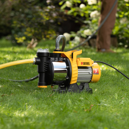 Садовый поверхностный насос GP1100SS, 1100 Вт, 4000 л/ч, подъем 45 м, пластик Denzel по ценам производителя в Воронеже с доставкой по всей России