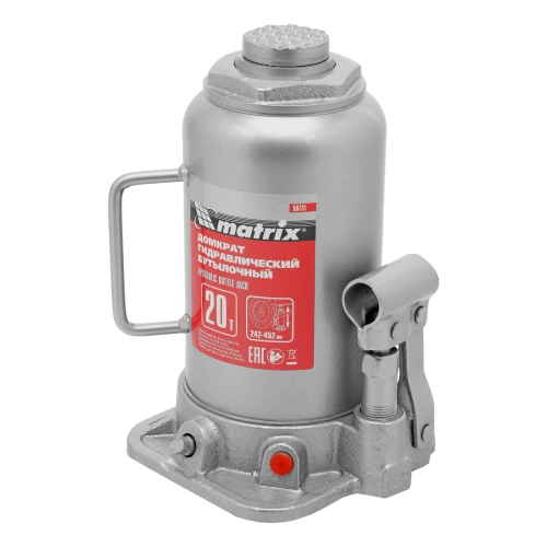 Домкрат гидравлический бутылочный, 20 т, высота подъема 242-452 мм Matrix по ценам производителя в Воронеже с доставкой по всей России