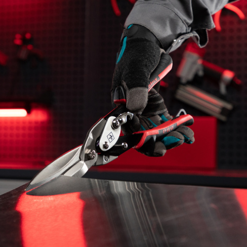 Ножницы по металлу, удлиненные, 290 мм, прямой рез, CrMo, двухкомпонентные обрезиненные рукоятки, PRO Matrix по ценам производителя в Воронеже с доставкой по всей России