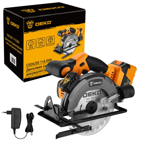 Дисковая (циркулярная) пила аккумуляторная DEKO CSDU20, 20В, 165мм, 1x5.0Ач по ценам производителя в Воронеже с доставкой по всей России