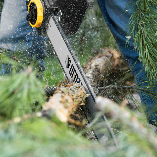 Пила цепная электрическая EDS-2200, 2.2 кВт,продольная, шина 45 см, шаг 3/8, паз 1.3 мм, 62 звена Denzel по ценам производителя в Воронеже с доставкой по всей России