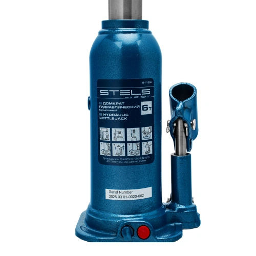 Домкрат гидравлический бутылочный, 6 т, h подъема 207-404 мм Stels по ценам производителя в Воронеже с доставкой по всей России