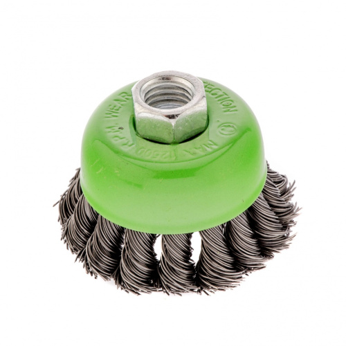 Щетка для УШМ, 65 мм, М14, "чашка", крученая проволока 0.5 мм Сибртех купить в Москве с доставкой по всей России | ProtosMarket.ru