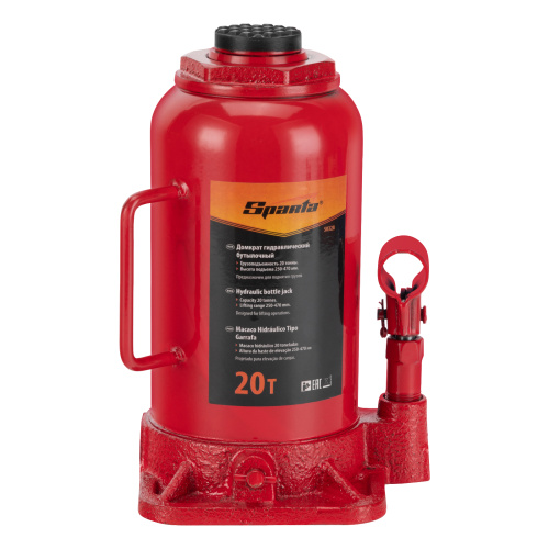 Домкрат гидравлический бутылочный, 20 т, h подъема 250-470 мм Sparta по ценам производителя в Воронеже с доставкой по всей России