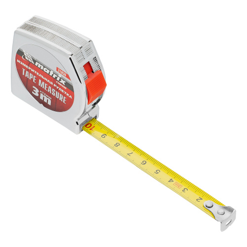 Рулетка Chrom,3 м x 13 мм,хромированный корпус Matrix по ценам производителя в Воронеже с доставкой по всей России