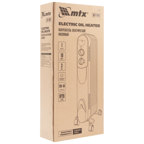 Масляный обогреватель MTX OCH-1000, 230 В, 1000 Вт MTX по ценам производителя в Воронеже с доставкой по всей России