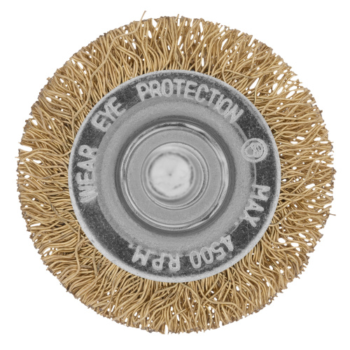 Щетка для дрели, 40 мм, плоская со шпилькой, латунированная витая проволока Matrix по ценам производителя в Воронеже с доставкой по всей России