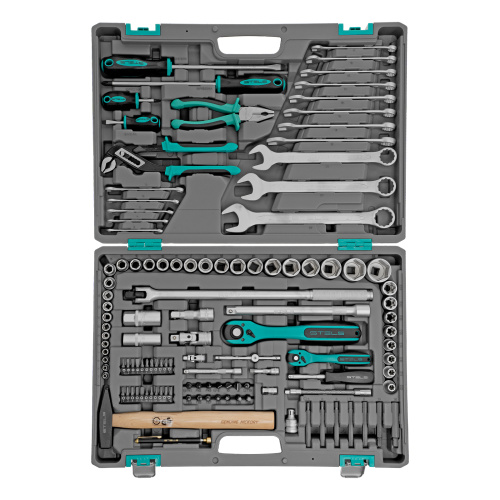 Набор инструментов, 1/4", 1/2", Cr-V, S2, усиленный кейс, 119 предметов Stels по ценам производителя в Воронеже с доставкой по всей России