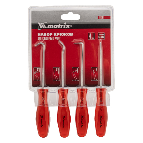 Набор крюков для слесарных работ, 4 шт Matrix по ценам производителя в Воронеже с доставкой по всей России