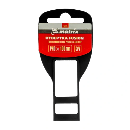 Отвертка Fusion, PH0 х 100 мм, CrV, трехкомпонентная рукоятка "Anti slip" Matrix по ценам производителя в Воронеже с доставкой по всей России