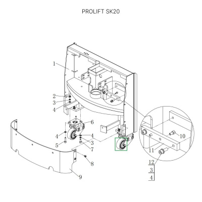 Опорное колесо для тележек SK20 по ценам производителя в Воронеже с доставкой по всей России