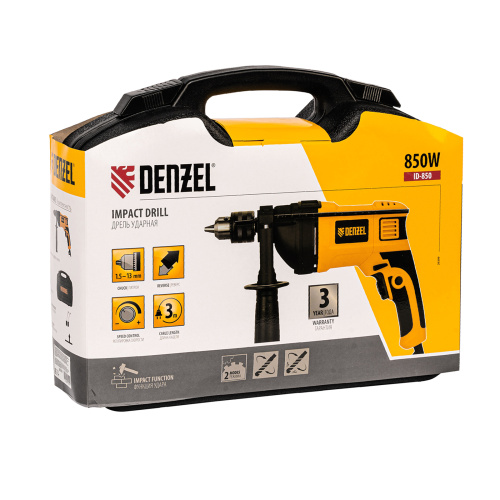 Дрель ударная ID-850, 850 Вт, 0-3000 об/мин, 48000 уд/мин Denzel по ценам производителя в Воронеже с доставкой по всей России