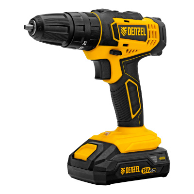 Дрель-шуруповерт аккумуляторная ударная CID-18-02BM, Li-Ion, 18 В, 2 акк. Denzel по ценам производителя в Воронеже с доставкой по всей России