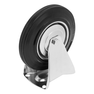 Колесо неповоротное D 200 мм, крепление  платформенное Сибртех по ценам производителя в Воронеже с доставкой по всей России