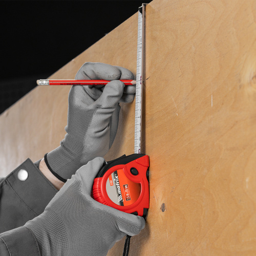 Рулетка Rubber,7,5 м х 25 мм,обрезиненный корпус Matrix по ценам производителя в Воронеже с доставкой по всей России