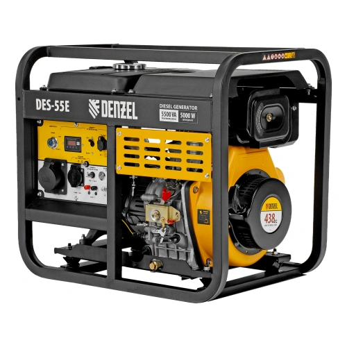 Генератор дизельный DES-55E, 5,5 кВт, 230 В, 11 л, электростартер Denzel по ценам производителя в Воронеже с доставкой по всей России