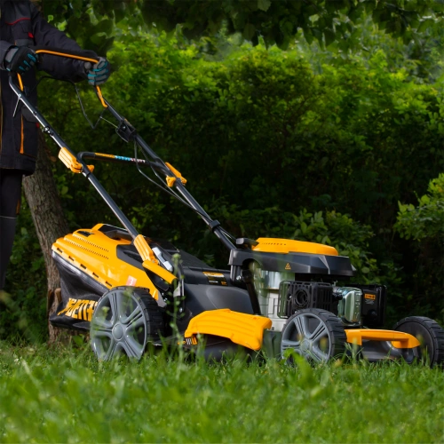 Газонокосилка бензиновая GLD-520SP, 196 куб.см, ширина 52 см, привод, 7 уровней,травосборник 60 л Denzel по ценам производителя в Воронеже с доставкой по всей России