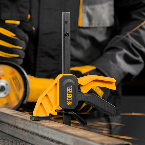 Струбцина F-образная, быстрозажимная, 150 х 55 мм, усиленный нейлоновый корпус Denzel по ценам производителя в Воронеже с доставкой по всей России