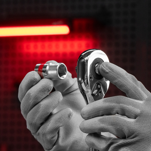 Ключ-трещотка 1/2", CrV, 45 зубьев, с быстрым сбросом, цельнометаллический, хром Matrix по ценам производителя в Воронеже с доставкой по всей России