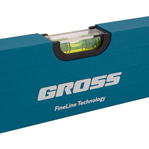 Уровень алюминиевый, 400 мм, усиленный с ударопрочными заглушками, 3 глазка Gross по ценам производителя в Воронеже с доставкой по всей России