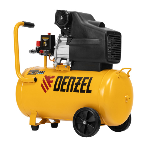 Компрессор воздушный, прямой привод DC1500/50, 1.5 кВт, 50 литров, 220 л/мин Denzel по ценам производителя в Воронеже с доставкой по всей России