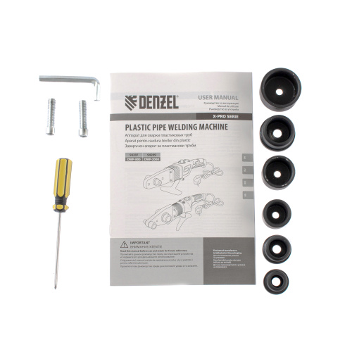 Аппарат для сварки пластиковых труб DWP-800, Х-Pro, 800 Вт, 300 град, комплект насадок, 20-32 мм Denzel по ценам производителя в Воронеже с доставкой по всей России