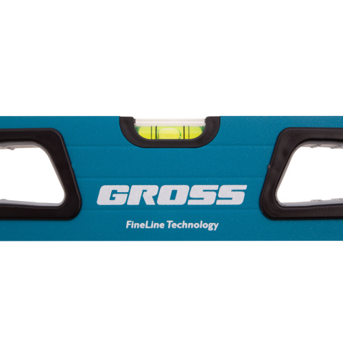 Уровень алюминиевый, 600 мм, усиленный с ударопрочными заглушками, рукоятки, 3 глазка Gross по ценам производителя в Воронеже с доставкой по всей России