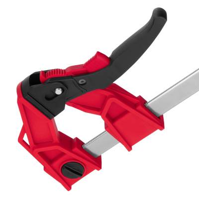 Струбцина реечная быстрозажимная, усиленная, пластиковый корпус рычажно-храповой механизм, 250 х 100 х 401 мм, штанга 5 х 22 мм Matrix по ценам производителя в Воронеже с доставкой по всей России