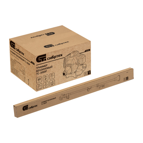 Триммер бензиновый ТС-3000Р, 52 см3, разъемная штанга, состоит из 2 частей Сибртех по ценам производителя в Воронеже с доставкой по всей России