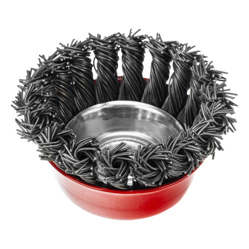 Щетка для УШМ, 75 мм, М14, "чашка", крученая проволока 0.8 мм Matrix по ценам производителя в Воронеже с доставкой по всей России