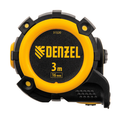 Рулетка 3м х 16мм, автоматич. фиксац., нейлон. покрытие, магнит. зацеп, двухстор. разметка Denzel по ценам производителя в Воронеже с доставкой по всей России