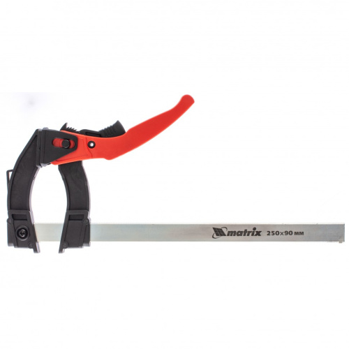 Струбцина реечная быстрозажимная, пластиковый корпус рычажно-храповой механизм, 250 х 90 х 340 мм, штанга 5 х 20 мм Matrix по ценам производителя в Воронеже с доставкой по всей России